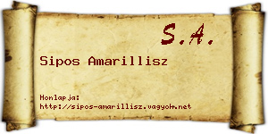 Sipos Amarillisz névjegykártya