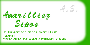 amarillisz sipos business card